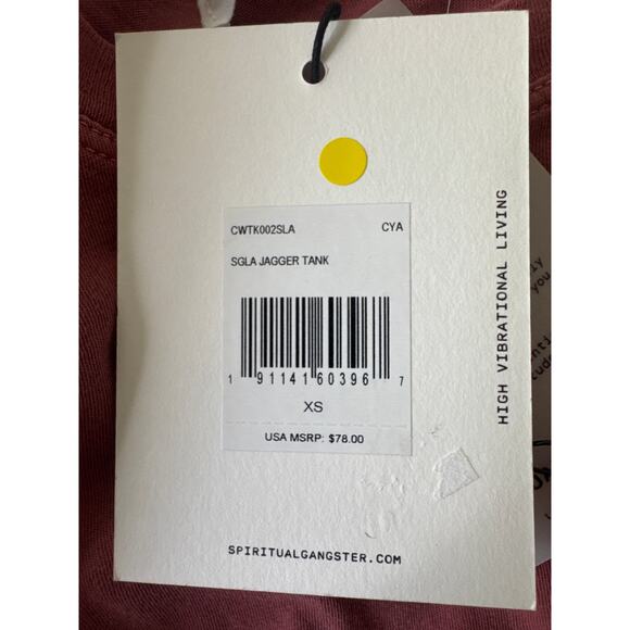 SPIRITUAL GANGSTER GS LA Jagger Tank Canyon XS NWT - Picture 7 of 8